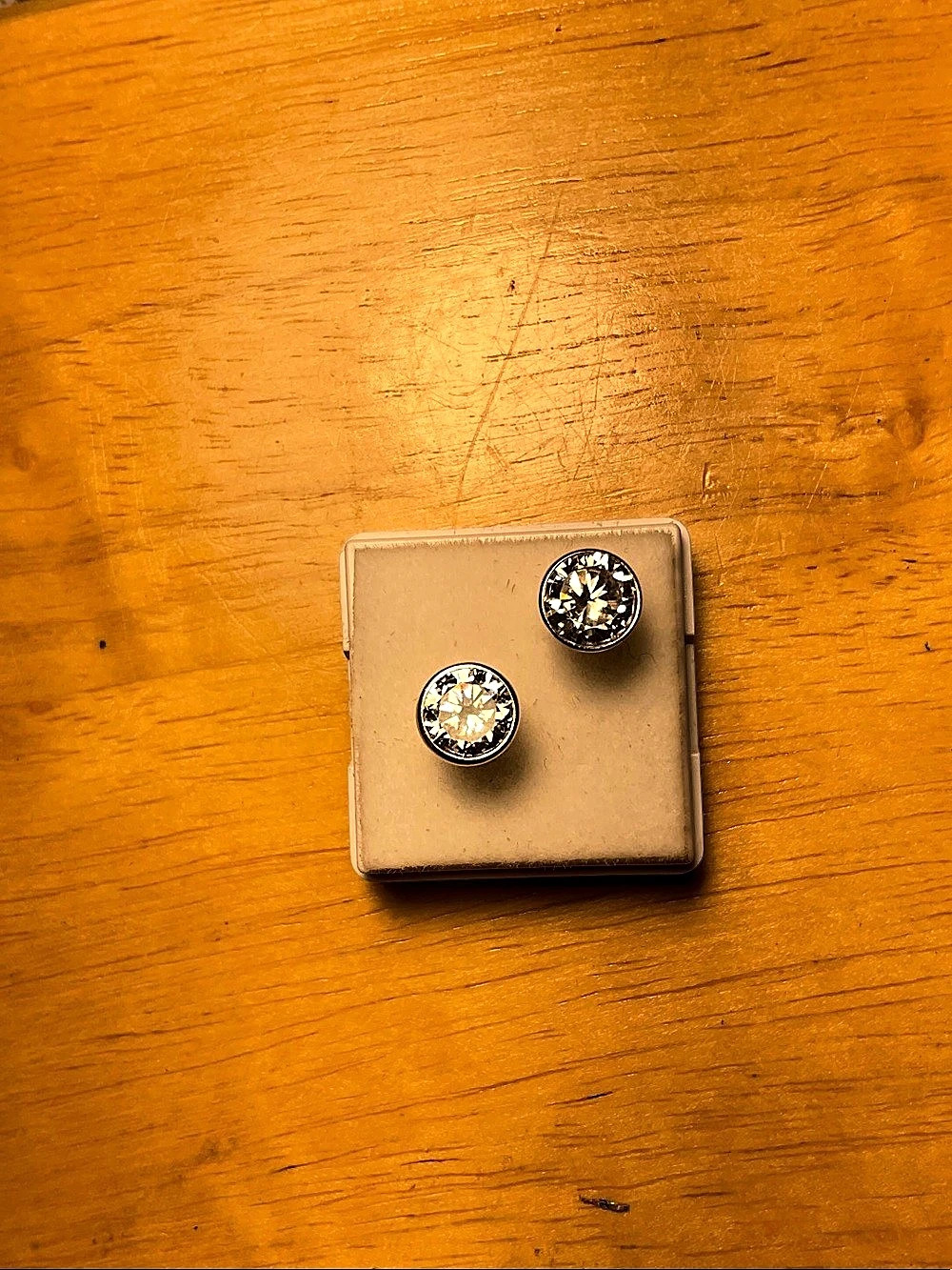 2 gram silver and cz stone earrings